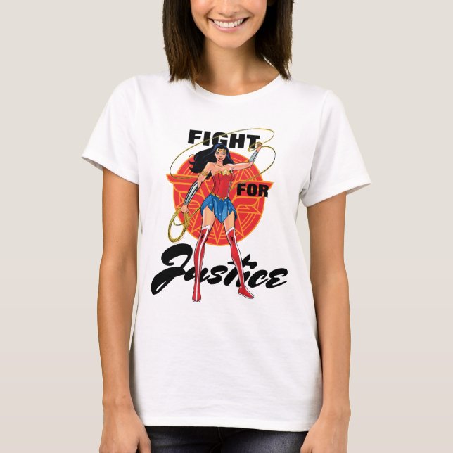 Camiseta Mulher Maravilha Com Laço - Luta Pela Justiça (Frente)