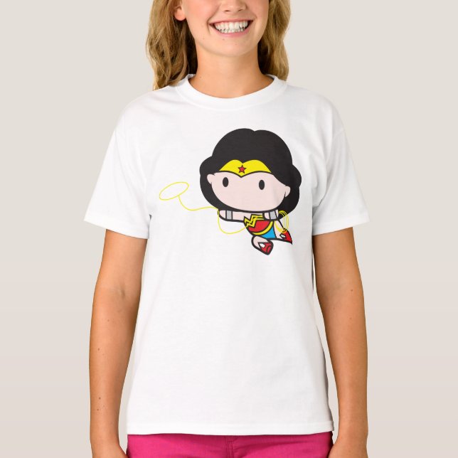 Camiseta Mulher Maravilha De Chibi De Dois Lados (Frente)