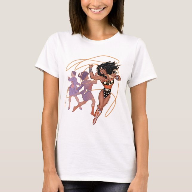 Camiseta Mulher Maravilha Diana Prince Transformação (Frente)