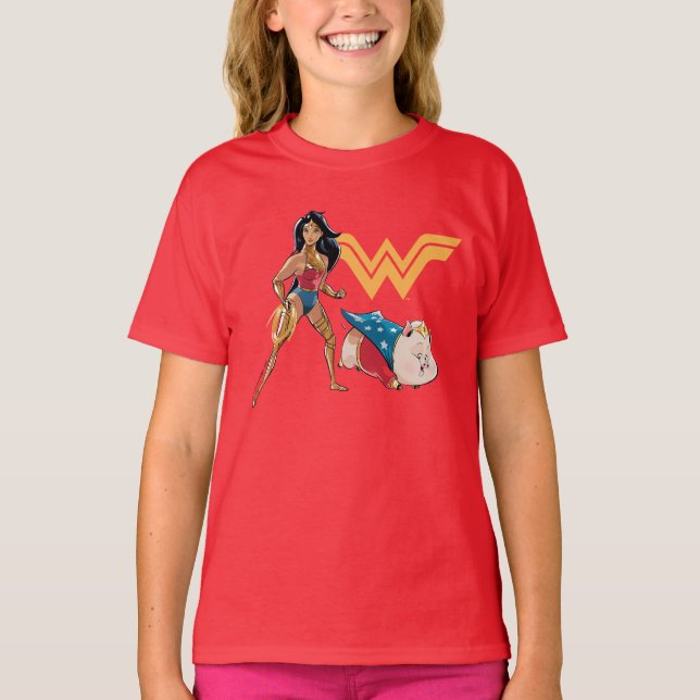 Camiseta Mulher Maravilha e PB (Frente)