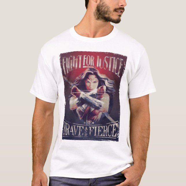 Camiseta Mulher Maravilha Luta Pela Justiça (Frente)