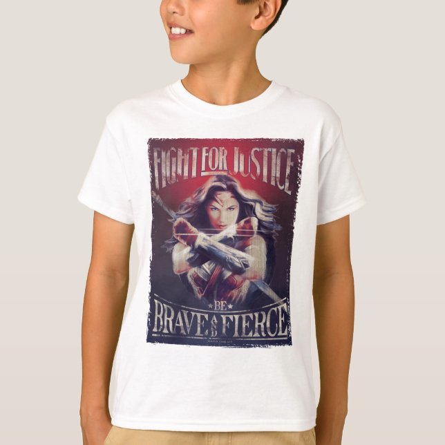 Camiseta Mulher Maravilha Luta Pela Justiça (Frente)