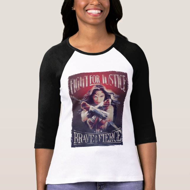 Camiseta Mulher Maravilha Luta Pela Justiça (Frente)