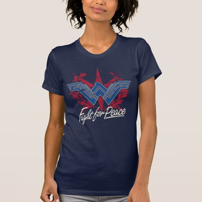 Camiseta Mulher Maravilha Lutar Pela Paz Símbolo (Frente)