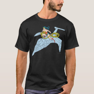 Camiseta Mulher Maravilha na nave espacial