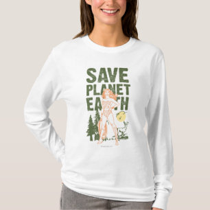 Camiseta Mulher Maravilha Salva Planeta Terra