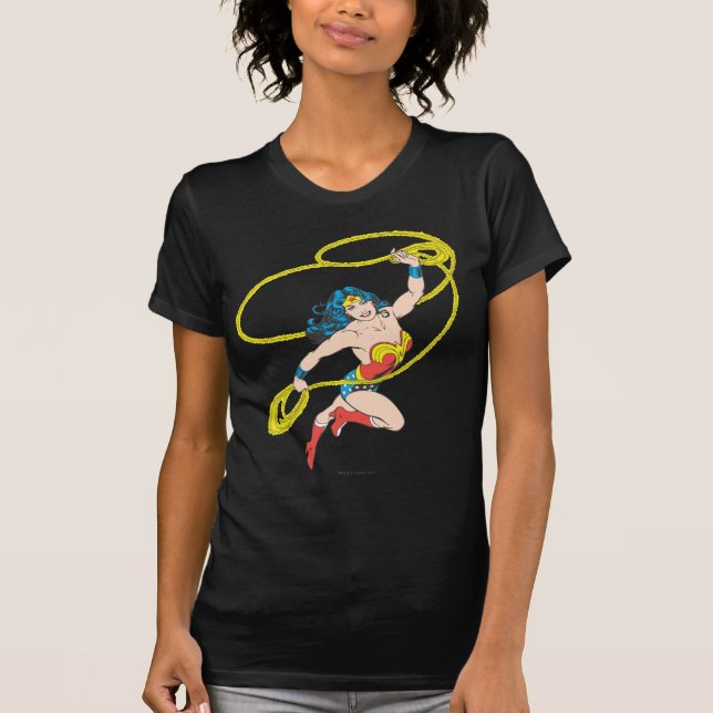 Camiseta Mulher Maravilha segura Laço 3 (Frente)