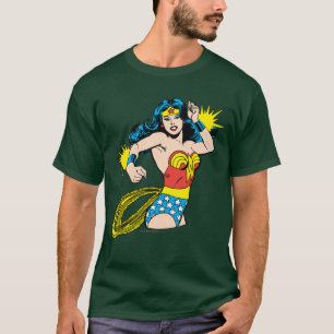 Camiseta Mulher maravilhosa gira com algemas brilhantes