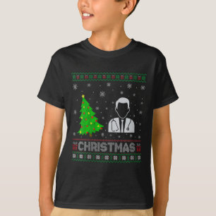 Camiseta Mulher Médica Xmas Tree Lighting Feia Natal