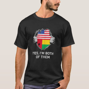 Camiseta Mulher Meia-Americana Meia-Bissau Guineense Guine