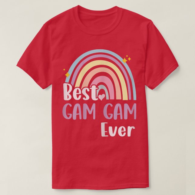 Camiseta Mulher: Melhor Gam Ever Boho Rainbow Mãe Engraçada (Frente do Design)
