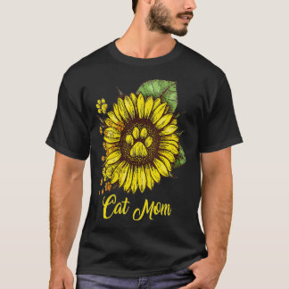 Camiseta Mulher Melhor Gato Mãe De Dia de as mães De Girass
