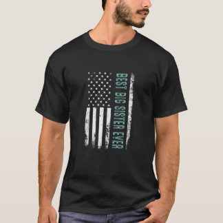 Camiseta Mulher: Melhor Irmã Irmã Ever Americana Bandeira O