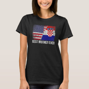 Camiseta Mulher: Melhor Mãe De Croácia Bandeira Mãe Patriót