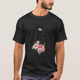 Camiseta Mulher Melhor Nona Nunca Decoração Floral Vovó