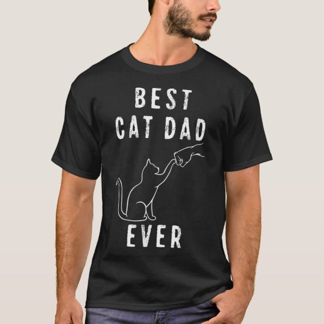 Camiseta Mulher Melhor Pai De Gato Alguma Vez Pata Pata Pat (Frente)