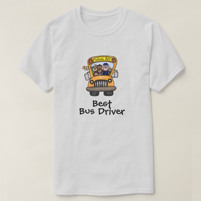 Camiseta Mulher - Melhor T-Shirt de Motorista de Ônibus Esc (Frente do Design)