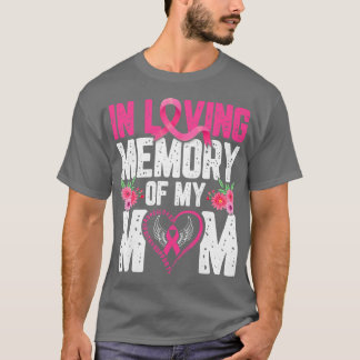 Camiseta Mulher Memória Da Minha Mãe Cancer Consciência Com