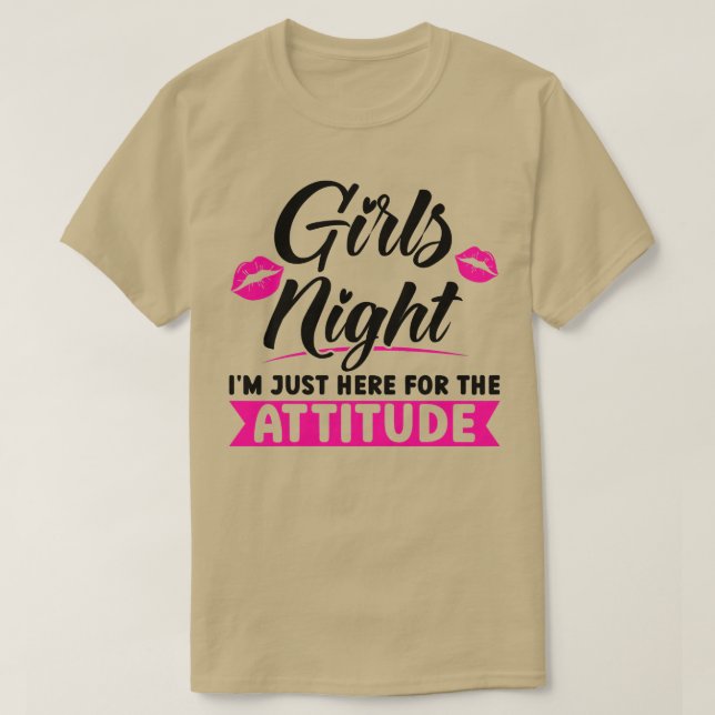 Camiseta Mulher Meninas, estou aqui para a festa de atitude (Frente do Design)