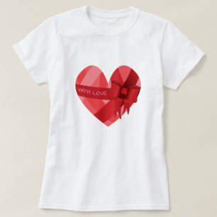 Camiseta Mulher Meninas Namorados T-Shirt Vermelho Amor