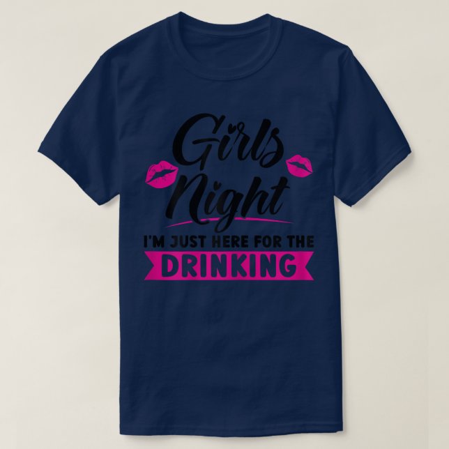 Camiseta Mulher Meninas noite estou aqui para a festa de be (Frente do Design)