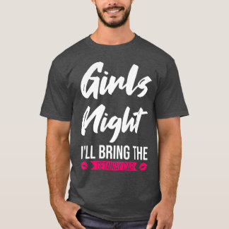Camiseta Mulher Meninas noite eu trarei a parte do carro de