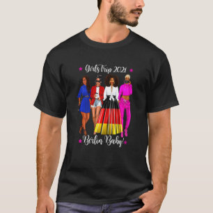 Camiseta Mulher Meninas Viajam Berlim Feriado de Bebê Afro 