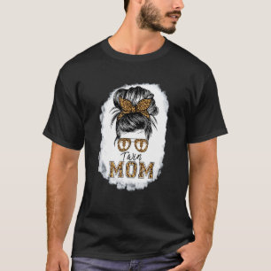 Camiseta Mulher Mensagem Bun Twin Mama Dia de as mães Bonit
