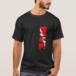 Camiseta Mulher mergulhando Bandeira de mergulhador