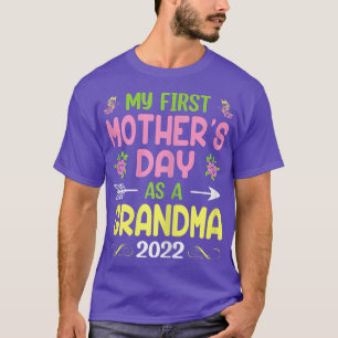 Camiseta Mulher Meu Primeiro Dia de as mães Como Uma Vovó 2