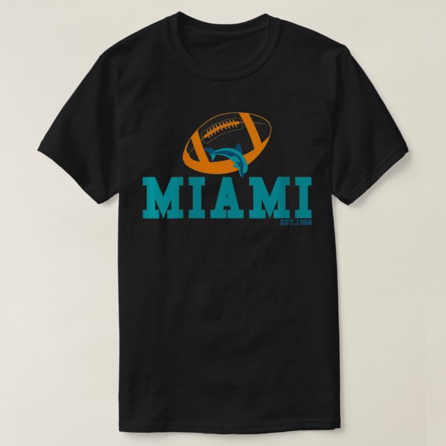 Camiseta Mulher: Miami Sports Team Est (Frente do Design)
