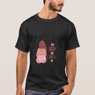 Camiseta Mulher Minha escolha Meu Corpo V-Neck