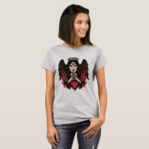 Camiseta Mulher Misteriosa Gótica - Fantasia Escura