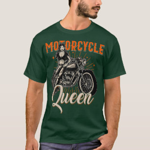 Camiseta Mulher Motocicleta Rainha Biker Garota Vintage Mot