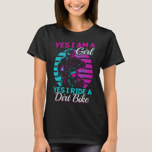 Camiseta Mulher Motocross Sim eu sou uma garota e sim eu an