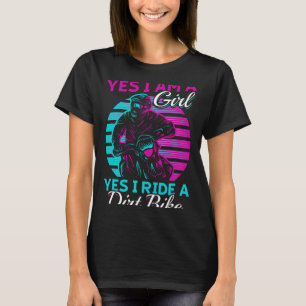 Camiseta Mulher Motocross Sim eu sou uma garota e sim eu an