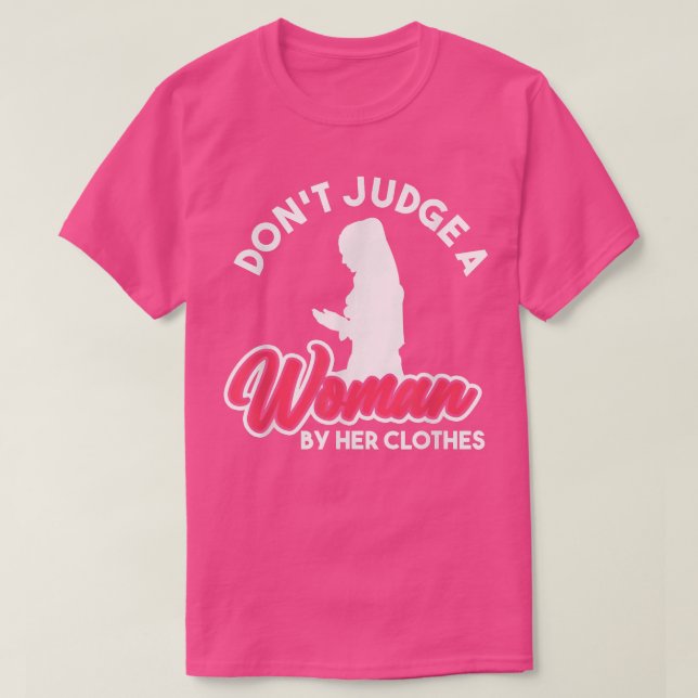 Camiseta Mulher muçulmana Hijab Religião Islâmica Fé A (Frente do Design)