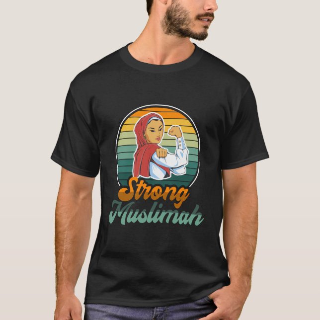 Camiseta Mulher muçulmana muçulmana religiosa islâmica fort (Frente)