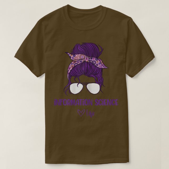 Camiseta Mulher: Mulher: Ciência da Informação, Informação, (Frente do Design)