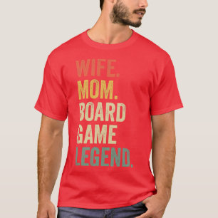 Camiseta Mulher Mulher Esposa Jogo Conselho Legenda Engraça