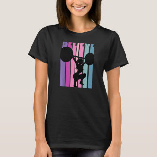 Camiseta Mulher Mulher Levantando Peso Mulher Do Ginásio Le
