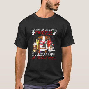 Camiseta Mulher: Mulher Não Sobrevive No Café Sozinha Boxe