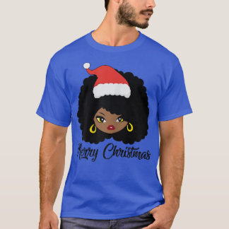 Camiseta Mulher Nadbd Santa Hat Black Girl Natal Pajama