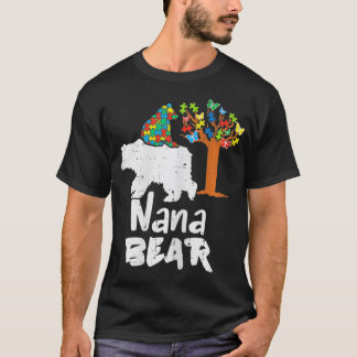 Camiseta Mulher Nana Bear Quebra-cabeça Autismo Sensibiliza