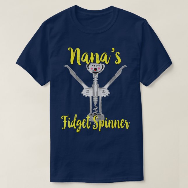 Camiseta Mulher Nanas Fidget Espinner Vinho Corkscret Engra (Frente do Design)