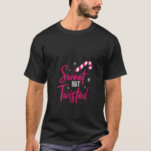 Camiseta Mulher Natal doce, mas torto, pescoço V