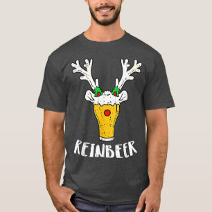 Camiseta Mulher Natal Xmas Beer Reindeer Ugly Reinber