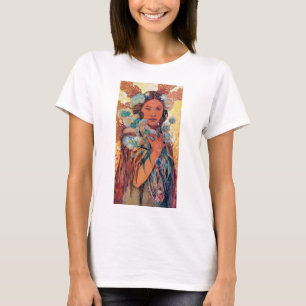 Camiseta Mulher Nativa Americana, Mucha