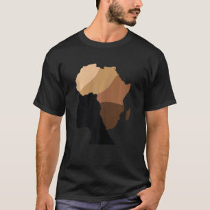 Camiseta Mulher Negra África Mapeia Cabelo Melanin Blm Pro