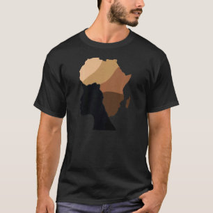 Camiseta Mulher Negra África Mapeia Cabelo Melanin Blm Pro